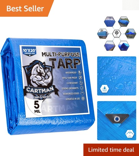 Durable 10x20 blue - ft, tarp